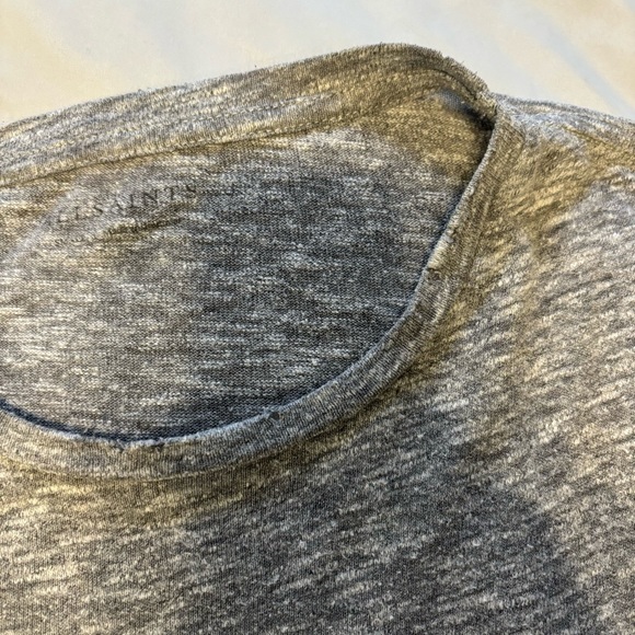 All Saints Mens Gray Tshirt - Picture 4 of 6